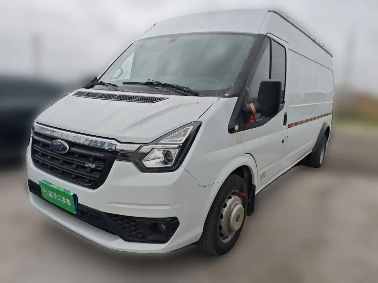 Ford Transit Custom 2021 2.2T Manual Van Pro 5.9-meter Long Wheelbase Rear Dual Tires 3-Seater Mid-Roof China VI Standard — миниатюра 1