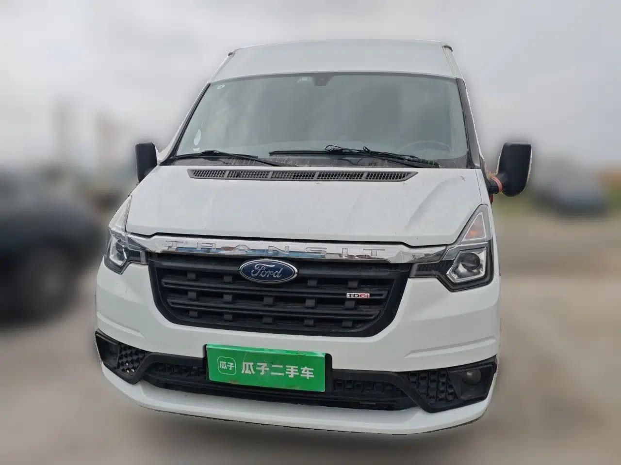 Ford Transit Custom 2021 2.2T Manual Van Pro 5.9-meter Long Wheelbase Rear Dual Tires 3-Seater Mid-Roof China VI Standard — миниатюра 2